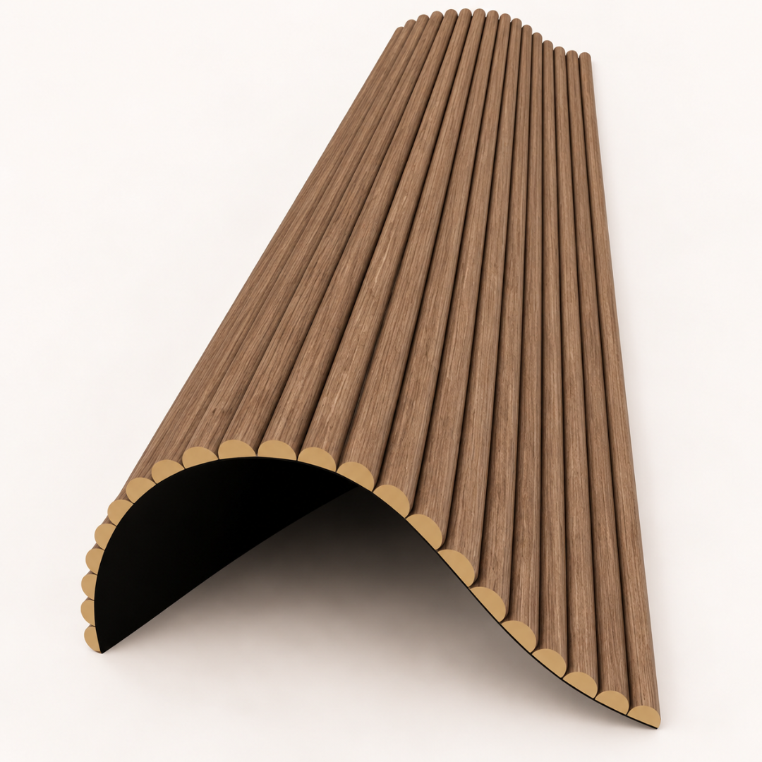 Flexible Wood Slat Acoustic Wall Panel 120 - Natural White Oak