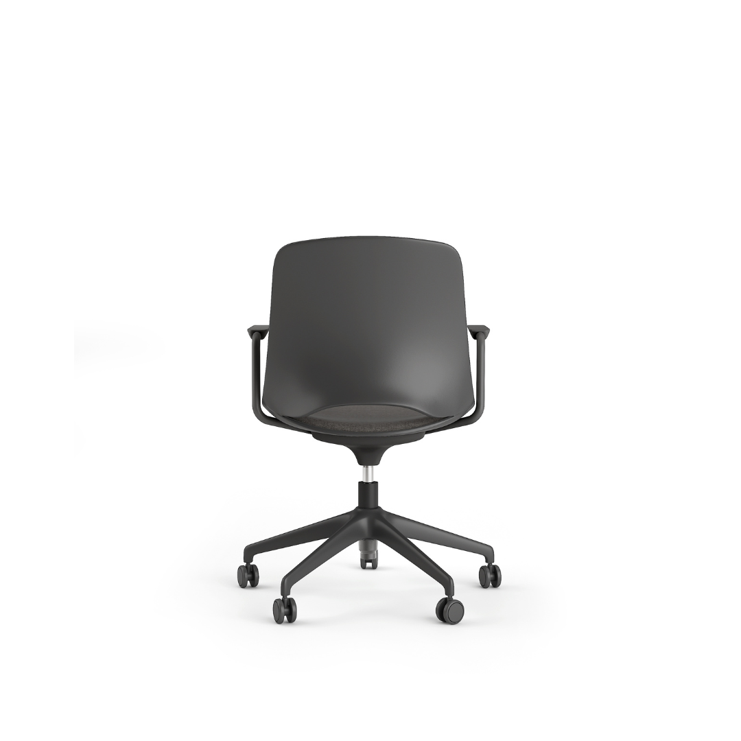 Black Seat and Back Chair
