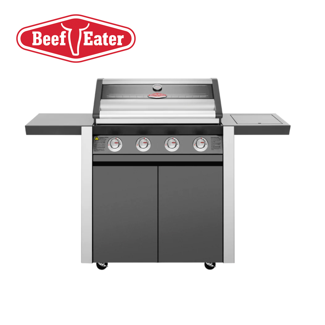 1600 Series Dark 4 Burner BBQ with Trolley