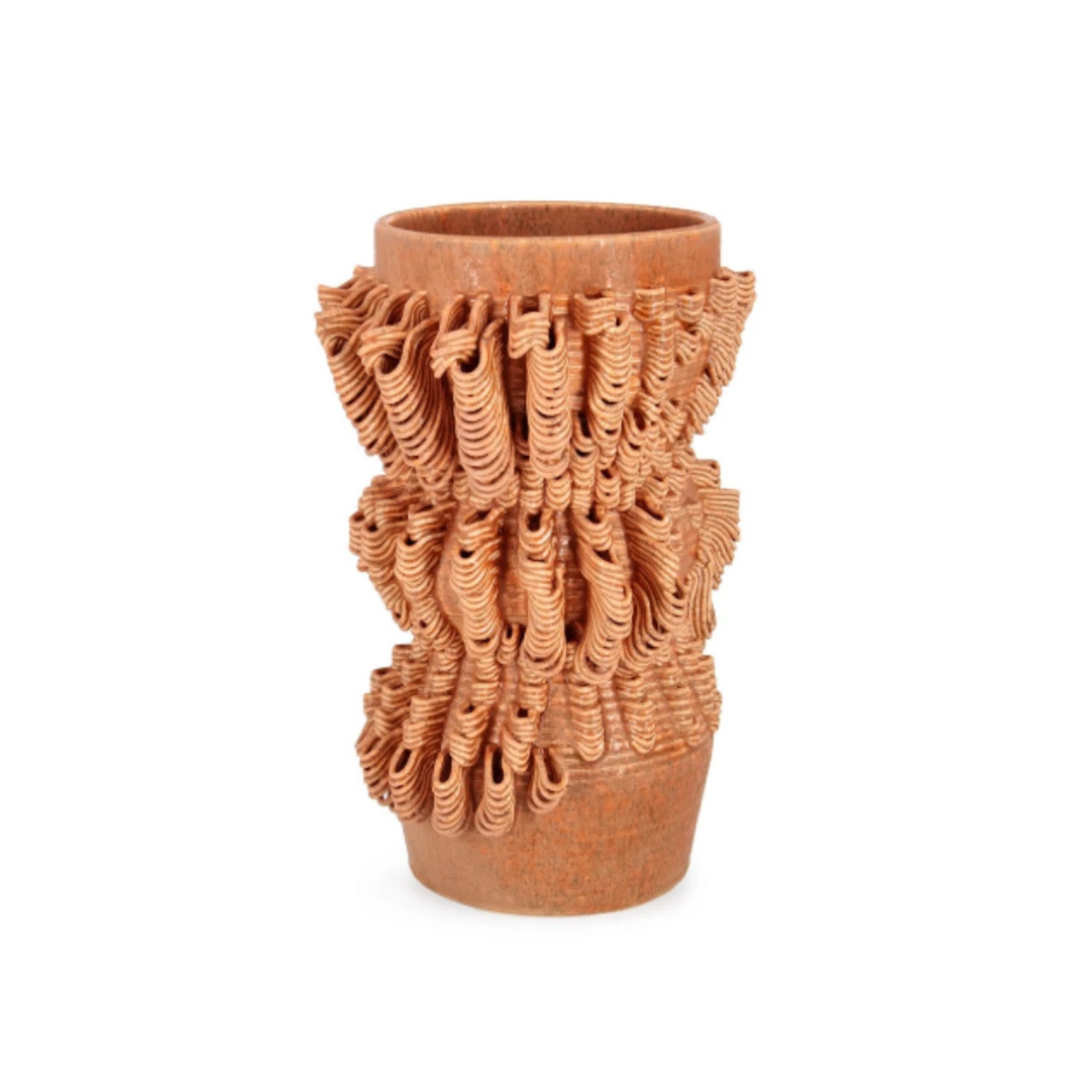 Ceramic Vase D20 x H31 cm - Terracotta image 1