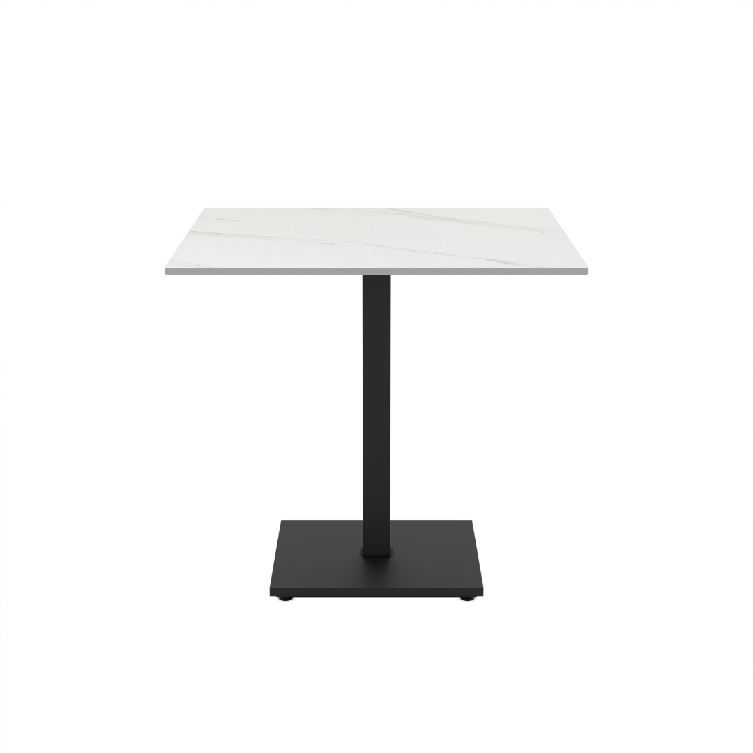 Ceramic Dining Table 80cm – Calacatta & Black