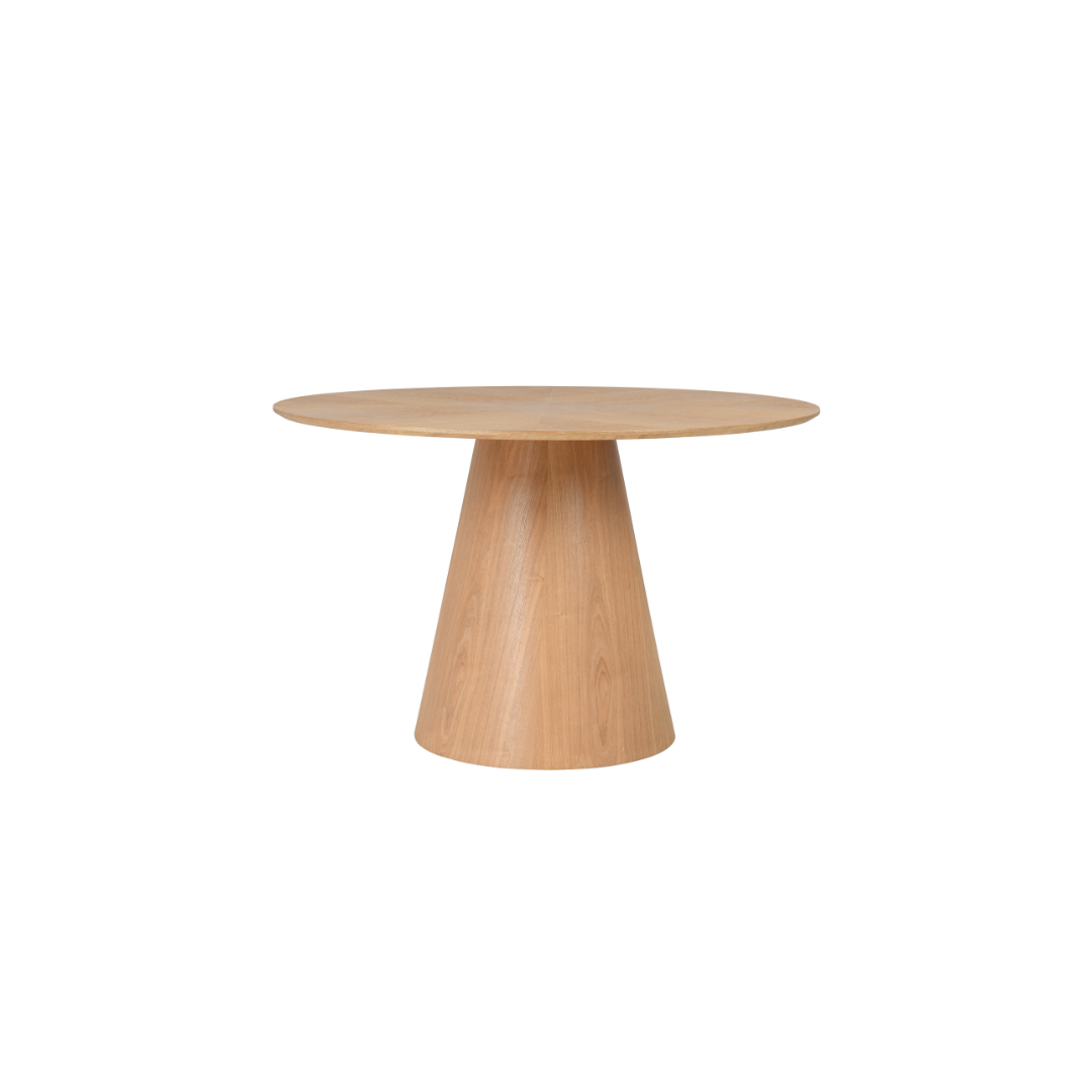 Round Dining Table MDF with Wooden Veneer