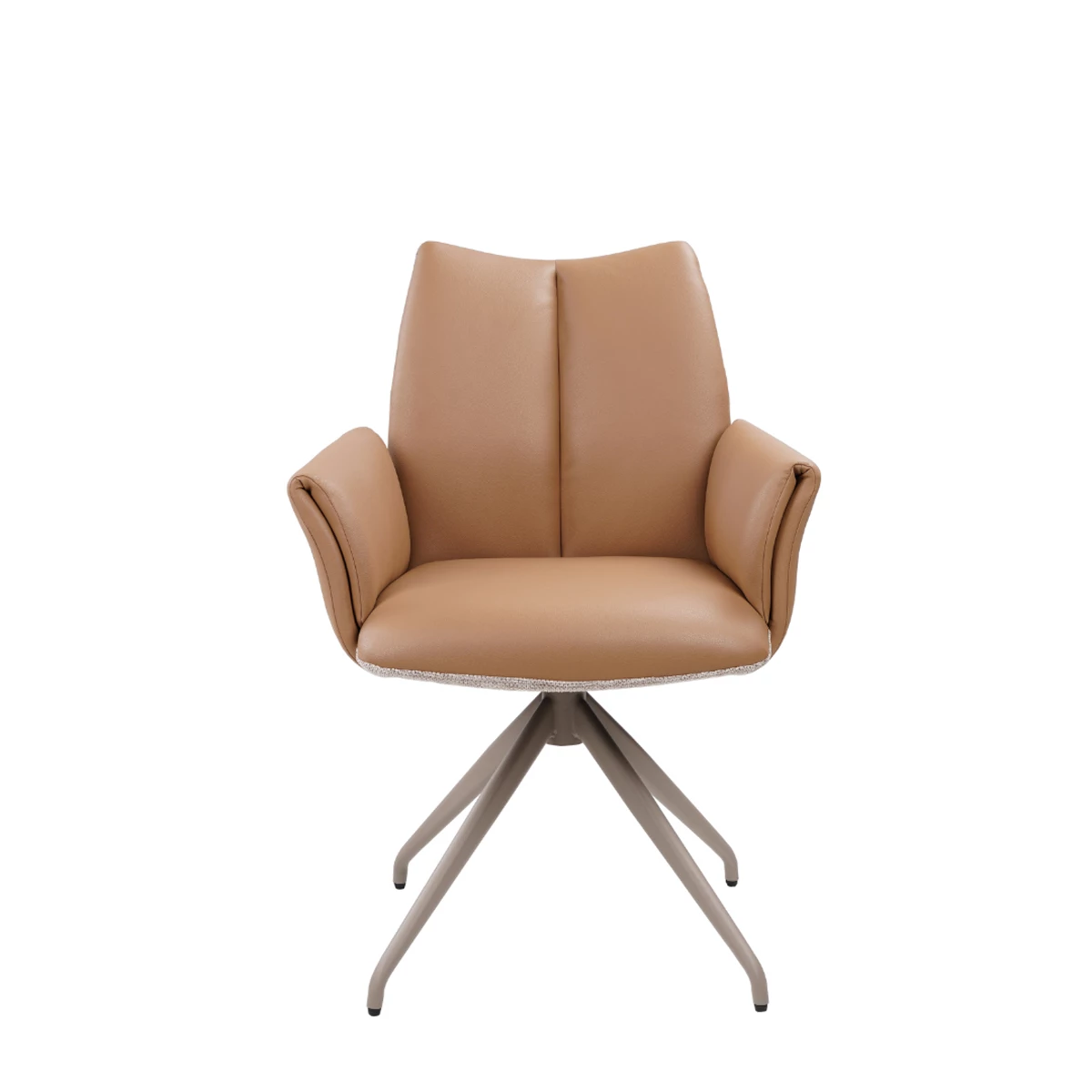 Swivel Dining Chair – Brown & Beige image 1