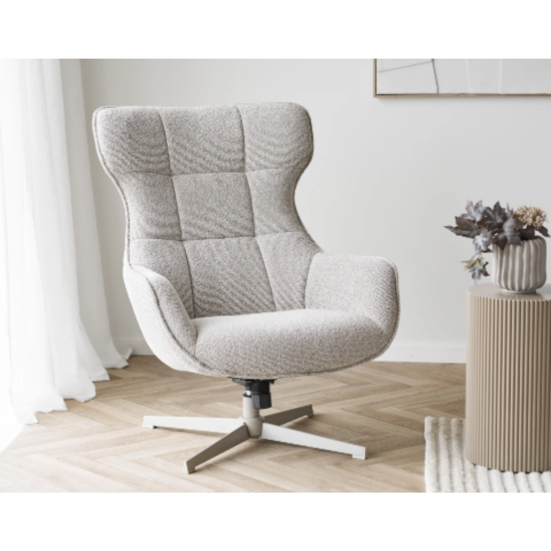 Lounge Chair – Natural Turin Swivel