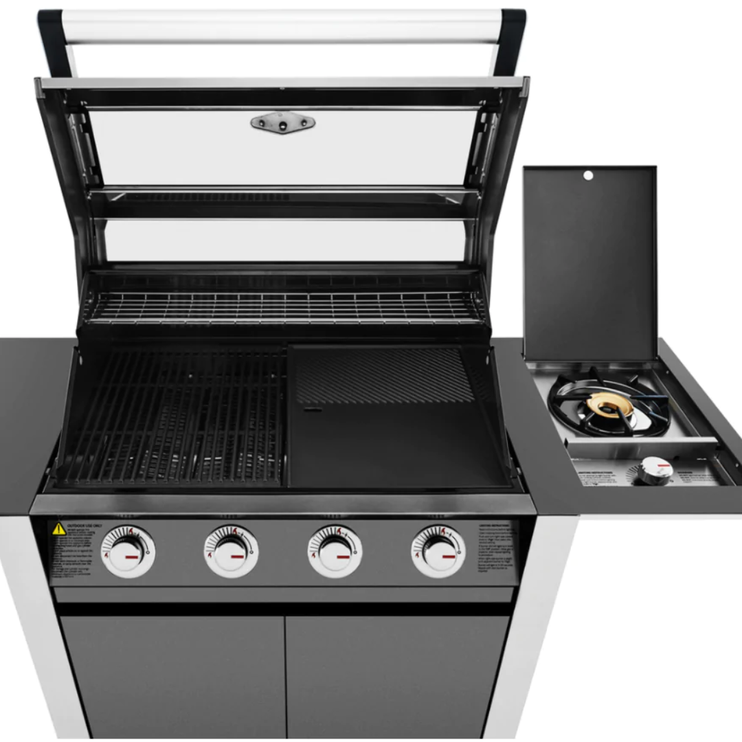 1600 Series Dark 4 Burner BBQ with Trolley
