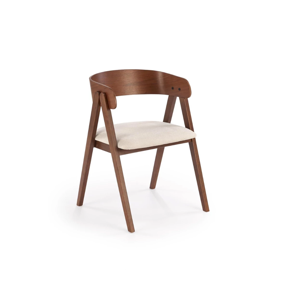 Chair – Walnut & Light Beige image 1