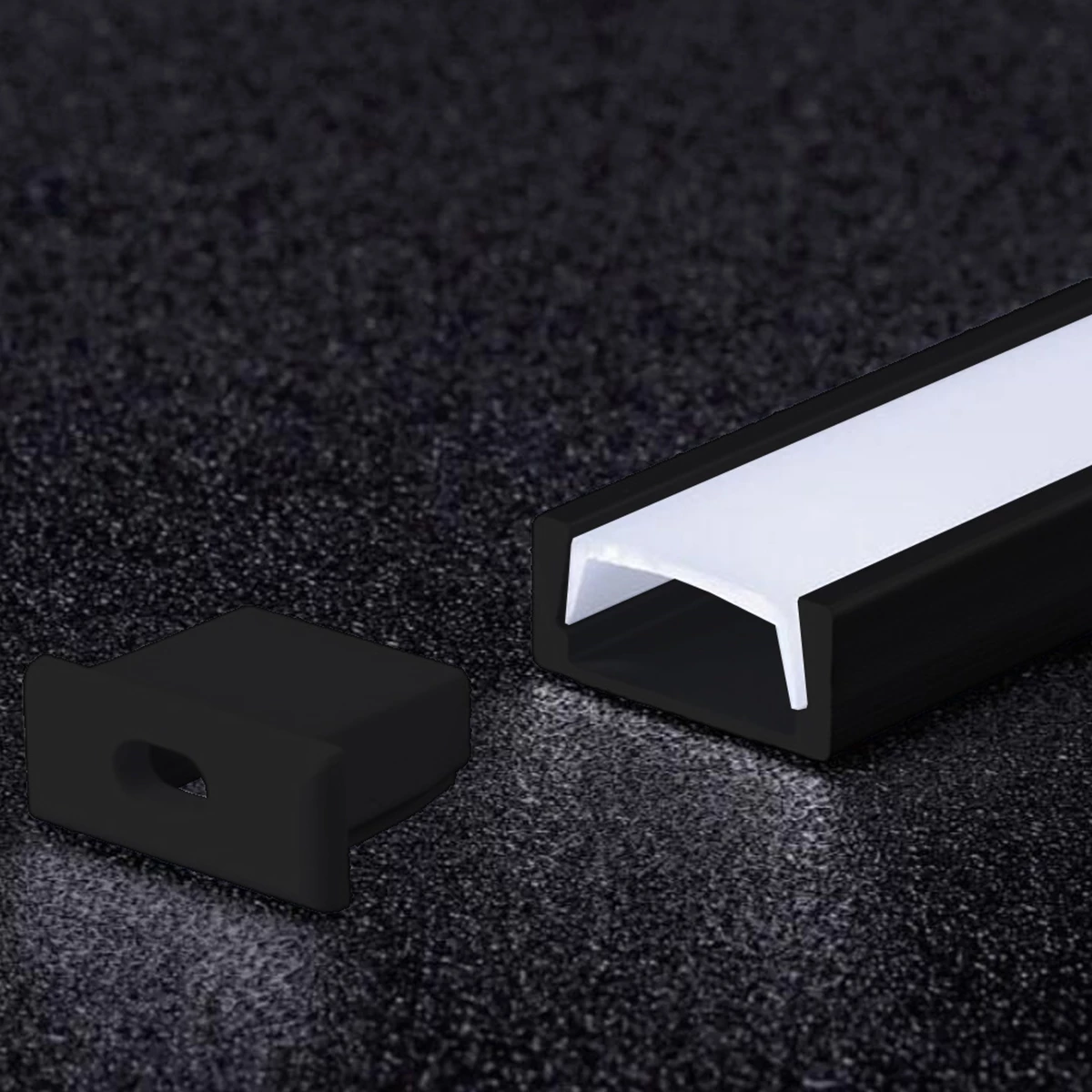 Aluminium Profile Black 2M image 1