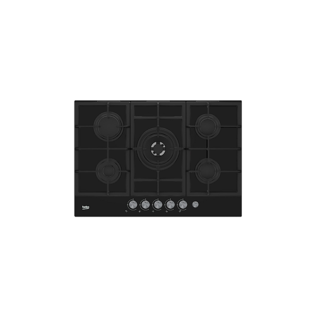 Beko Gas Hob – Black Glass 5 Burners 90 cm