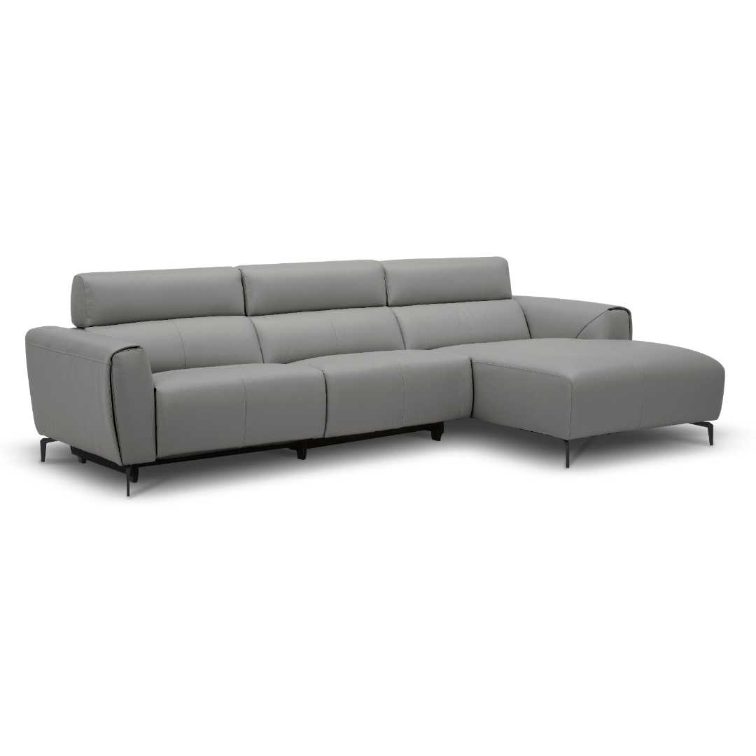 Sofa 3-Seater Recliner with CHL Right - Grey
