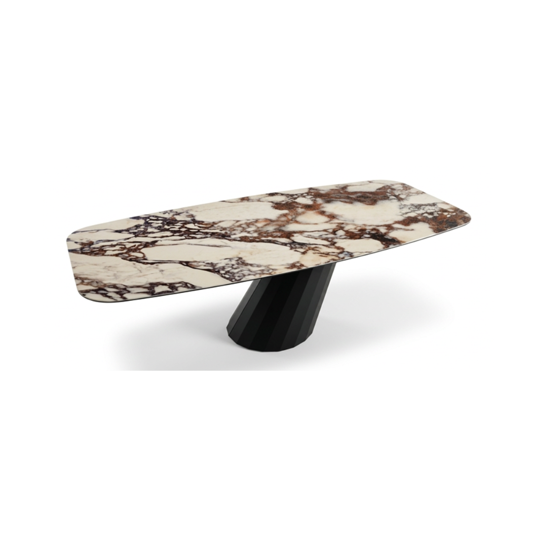 Table Brera-Fix Barrel Shape Top 240X110 - Black
