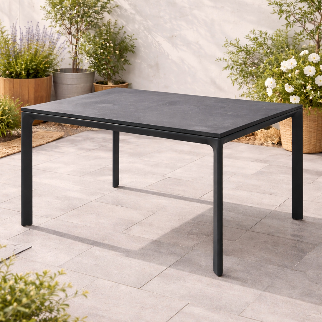 Aluminium Dining Table 200x100x74 cm