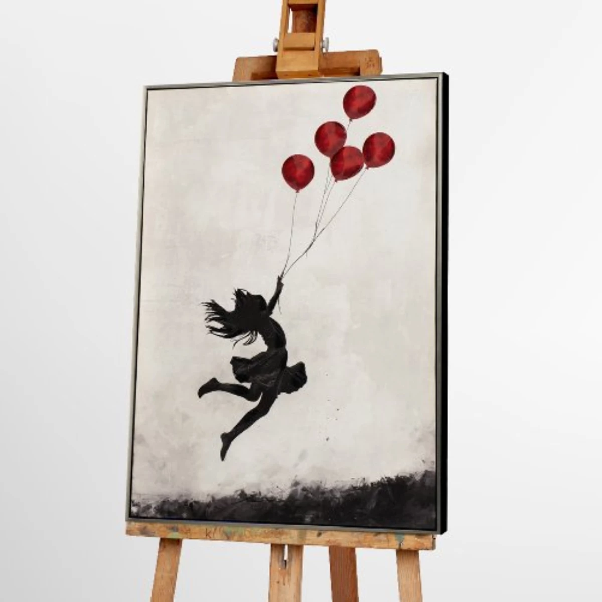 Jumping Balloon Girl Acrylic Painting – 60x90 cm | VALÀ - Home