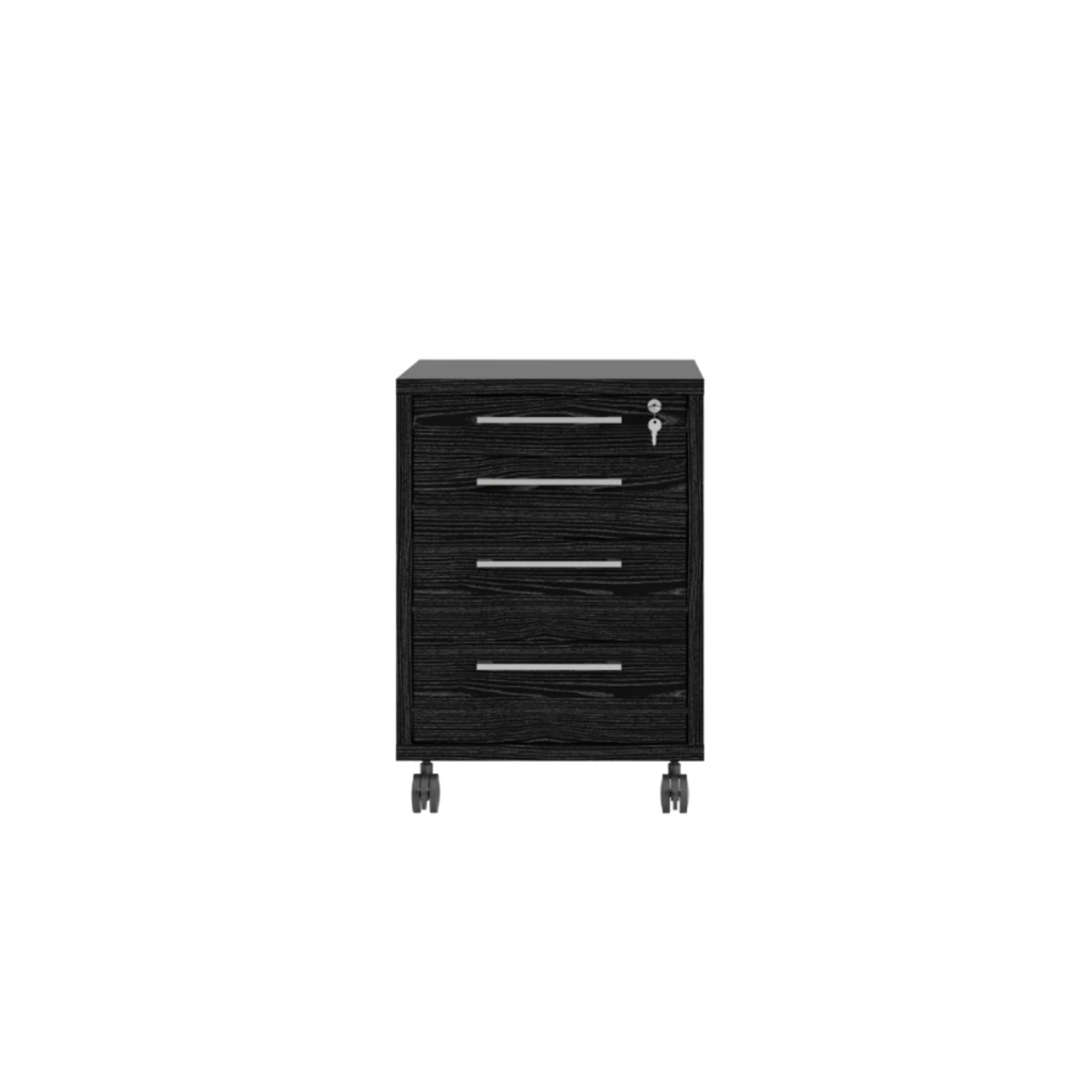 Mobile Cabinet Black Woodgrain Finish image 1