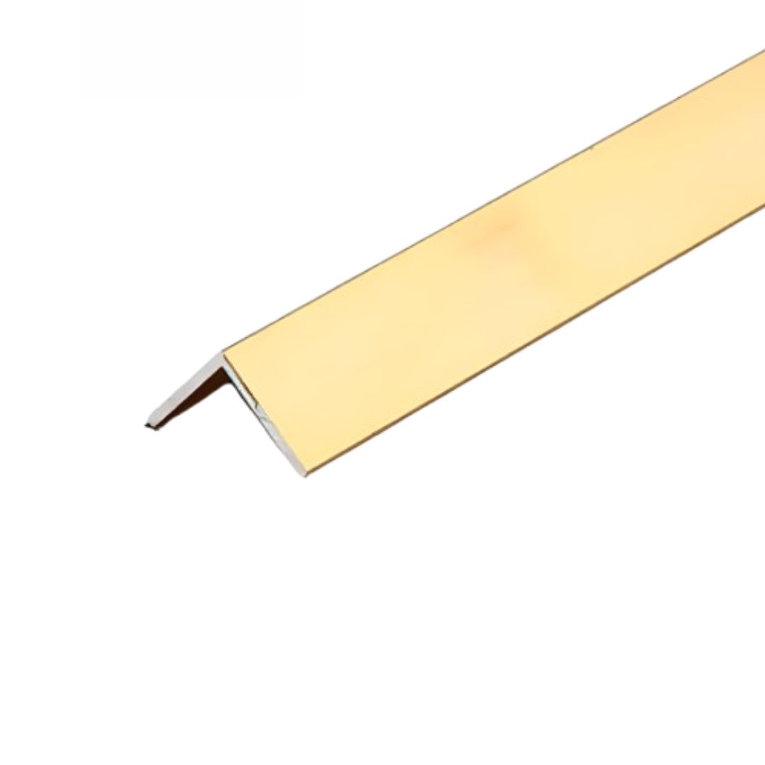 Aluminium L-Shaped Panel Trim - Gold