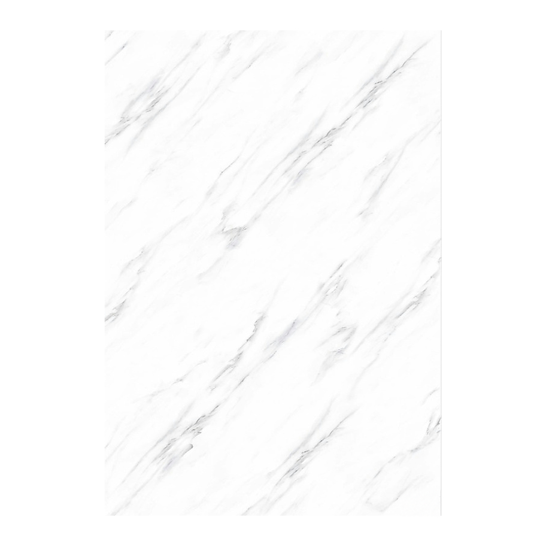 Rigid Interlocking SPC Wall Panel - Marble-Effect White Stone