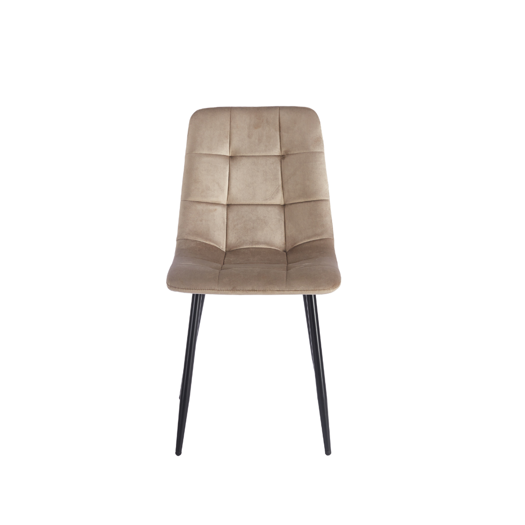 Dining Chair – Metal Legs - Brown