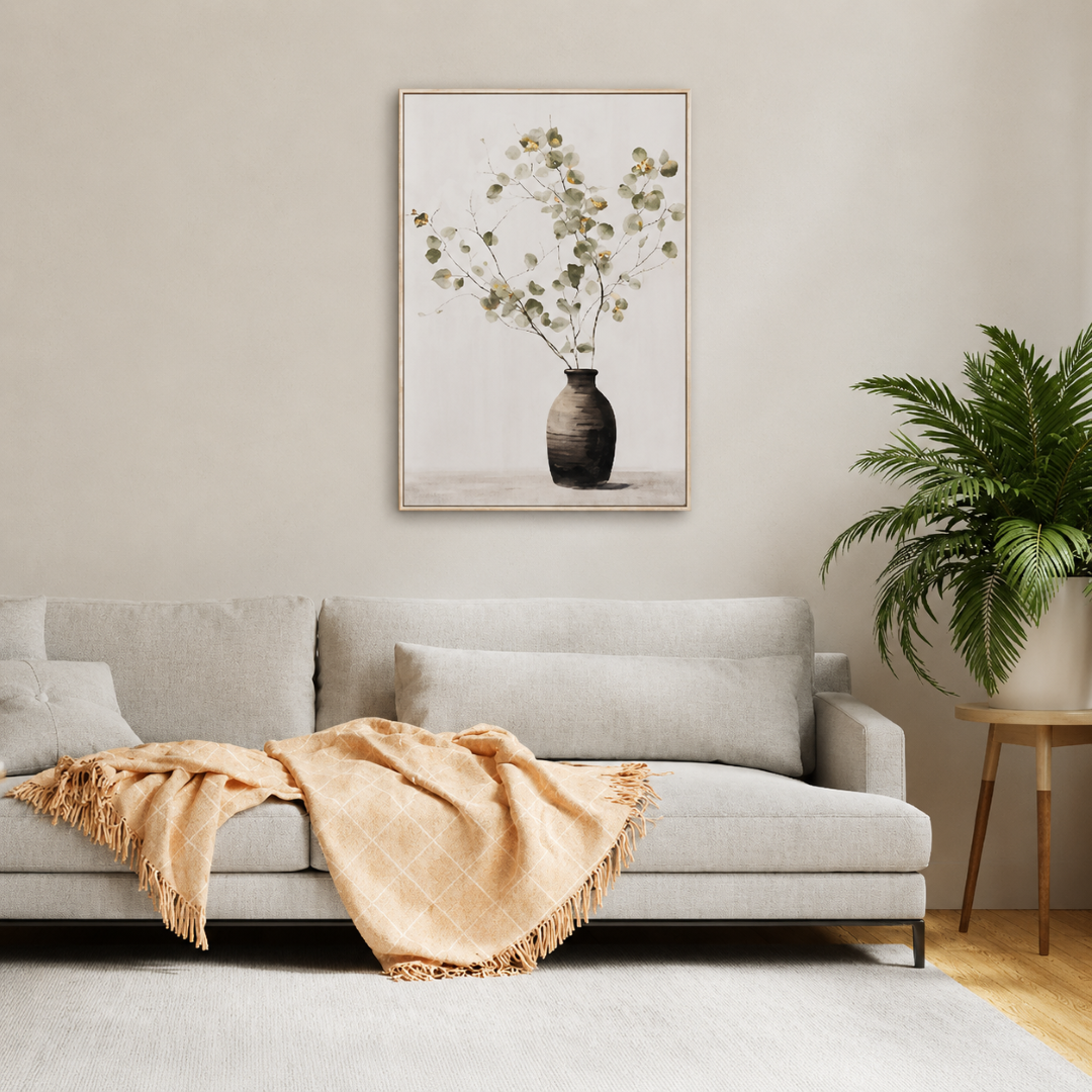 Soft Golden Green 2 Acrylic Painting – 60x90 cm