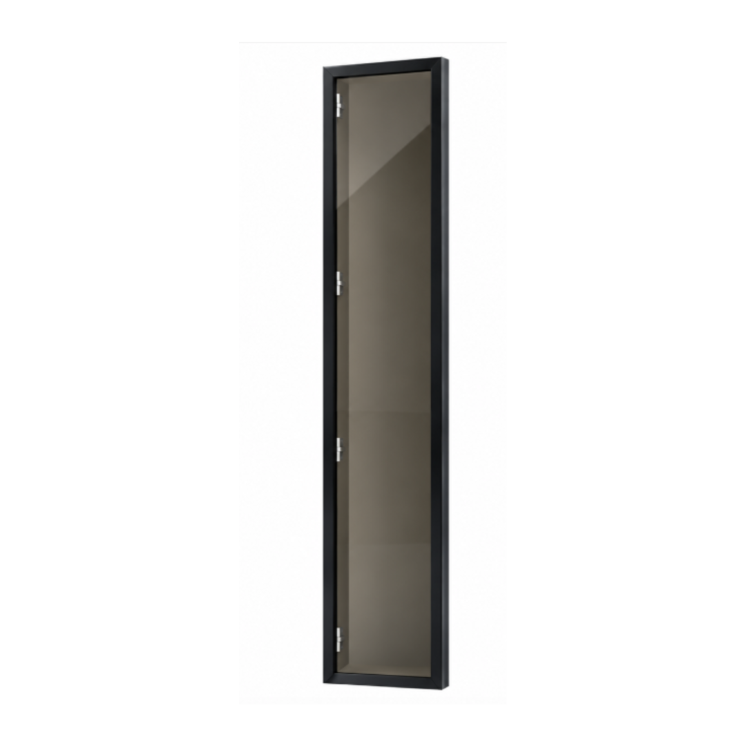 Aluminium Framed Door 40cm – Black & Bronze Glass