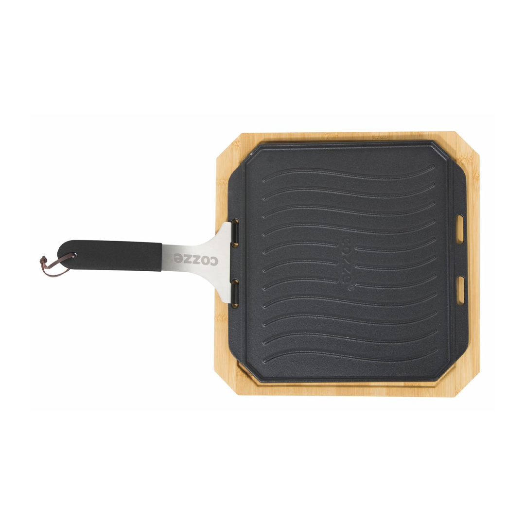 Reversible Cast Iron Pan with Trivet 330 x 330 mm