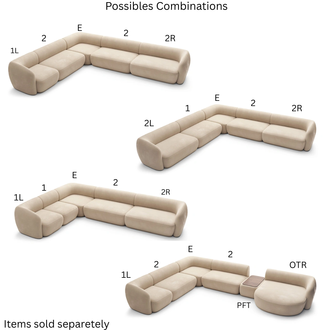 Modular Corner Sofa – Warm Light Beige.