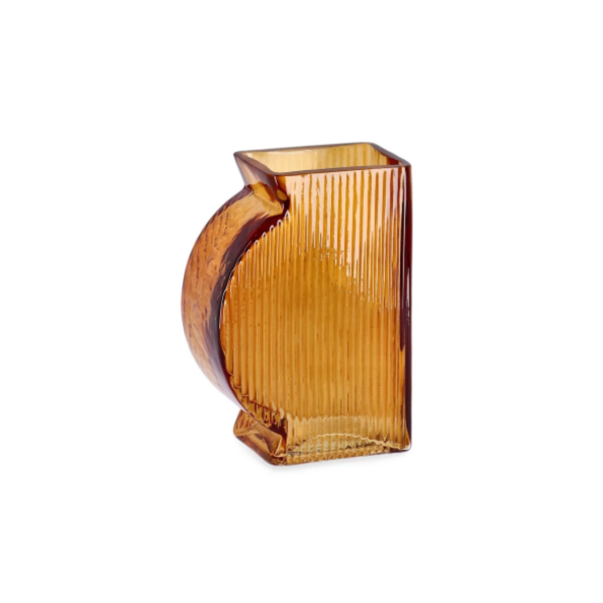 Glass Vintage Vase W12.5 x D5.8 x H20 cm - Orange image 1
