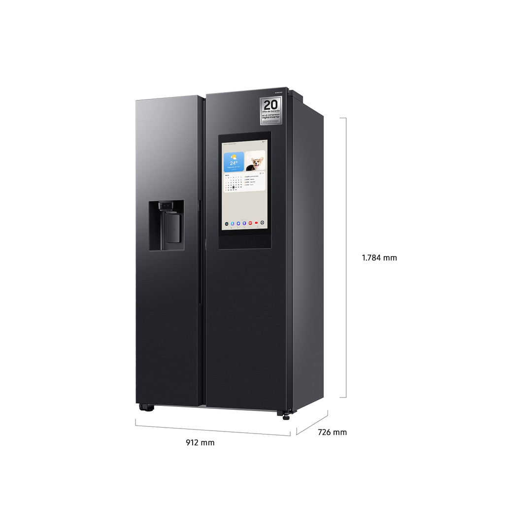 Fridge Freezer - Black 614L American Style Samsung Bespoke AI Family Hub