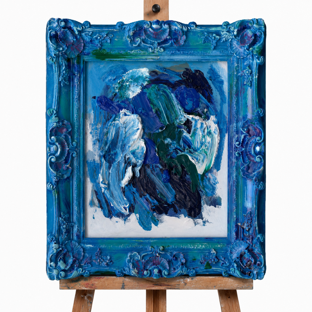 Barock En Vogue Blue Acrylic Painting – 60x70 cm