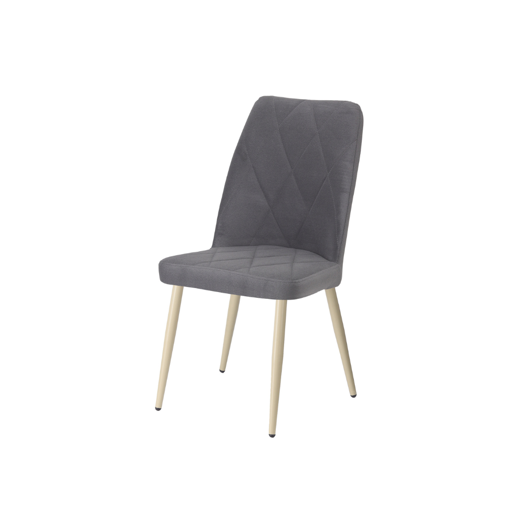 Chair – Dark Grey With Conic Cream Legs