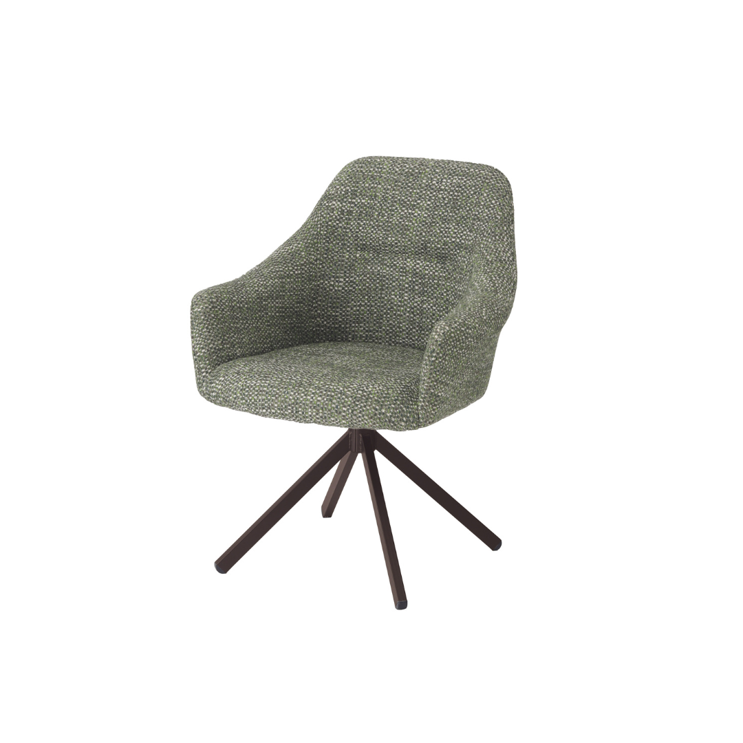 Chair – Green & Swivel Rectangle -Bronze