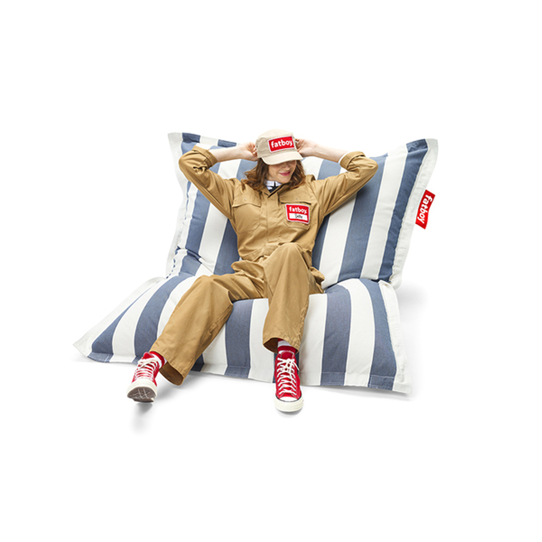 Original Outdoor Beanbag Stripe Ocean Blue
