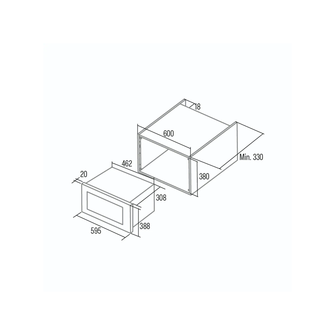 Built-In Microwave- Black 20L CATA