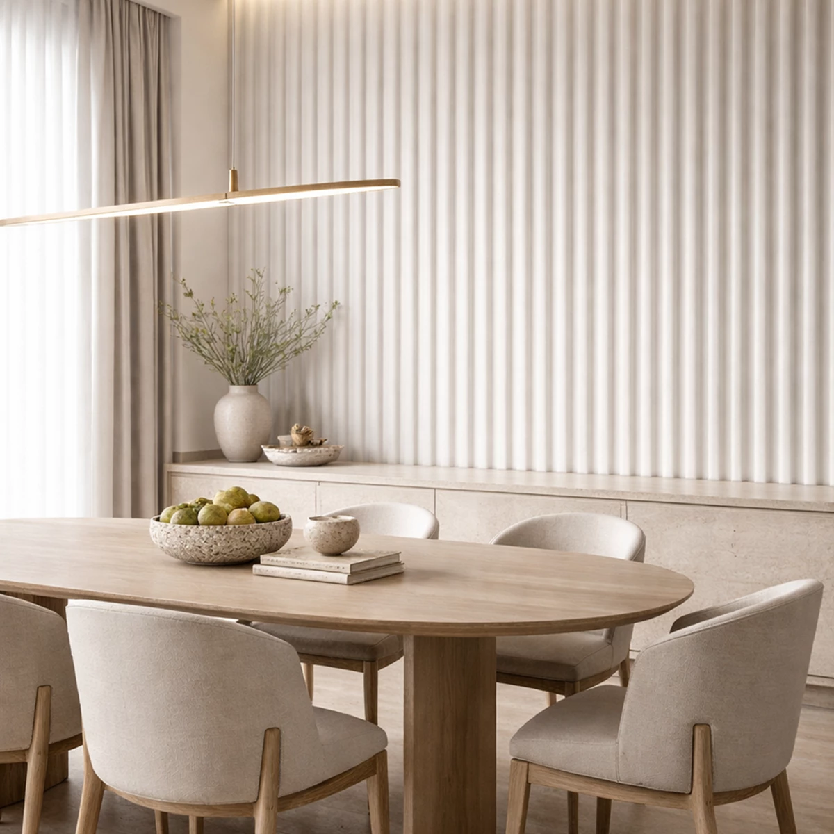 Decorative WPC - Fluted Six-Round Profile SF111 | VALÀ - Home & Contract