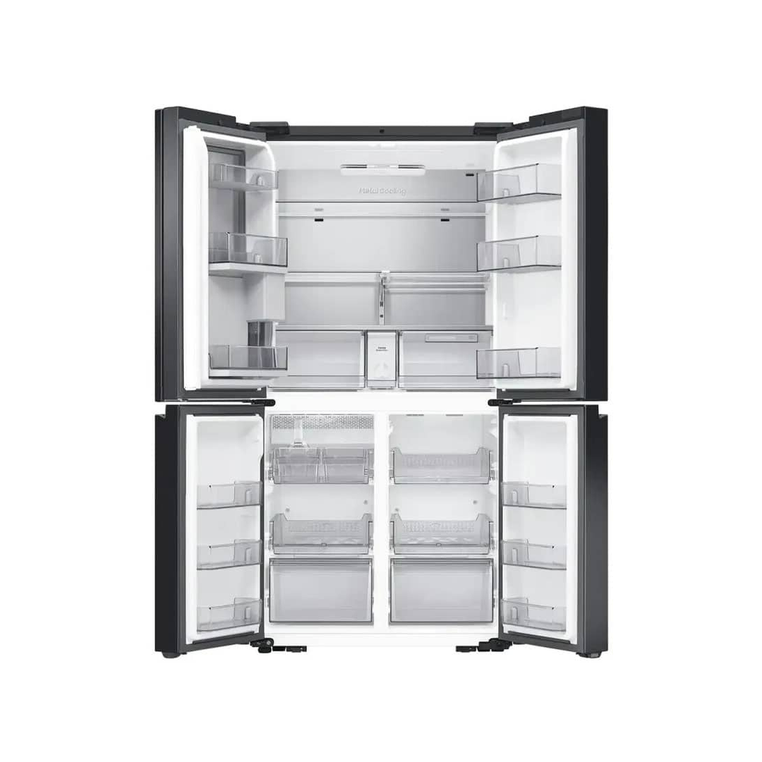 Fridge Freezer-Black 636L Family Hub AI Vision Inside French Style Samsung