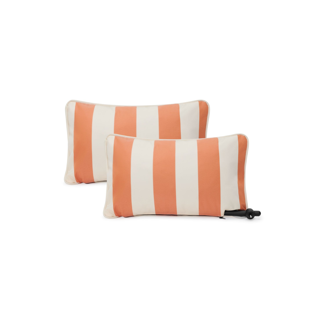 Paletti Armrest Set Stripe x2 – Orange & Creme