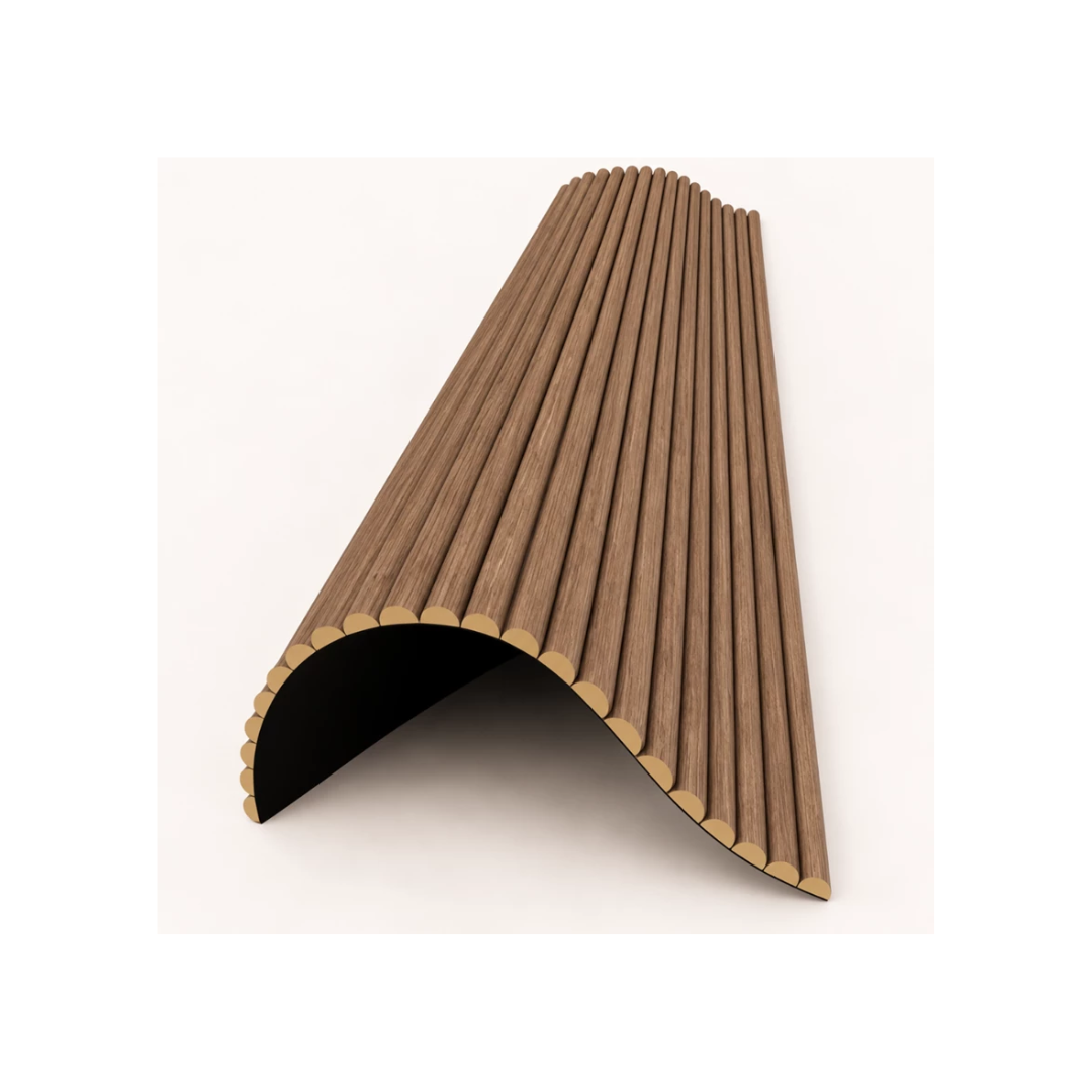 Flexible Wood Slat Acoustic Wall Panel 60 - Natural White Oak
