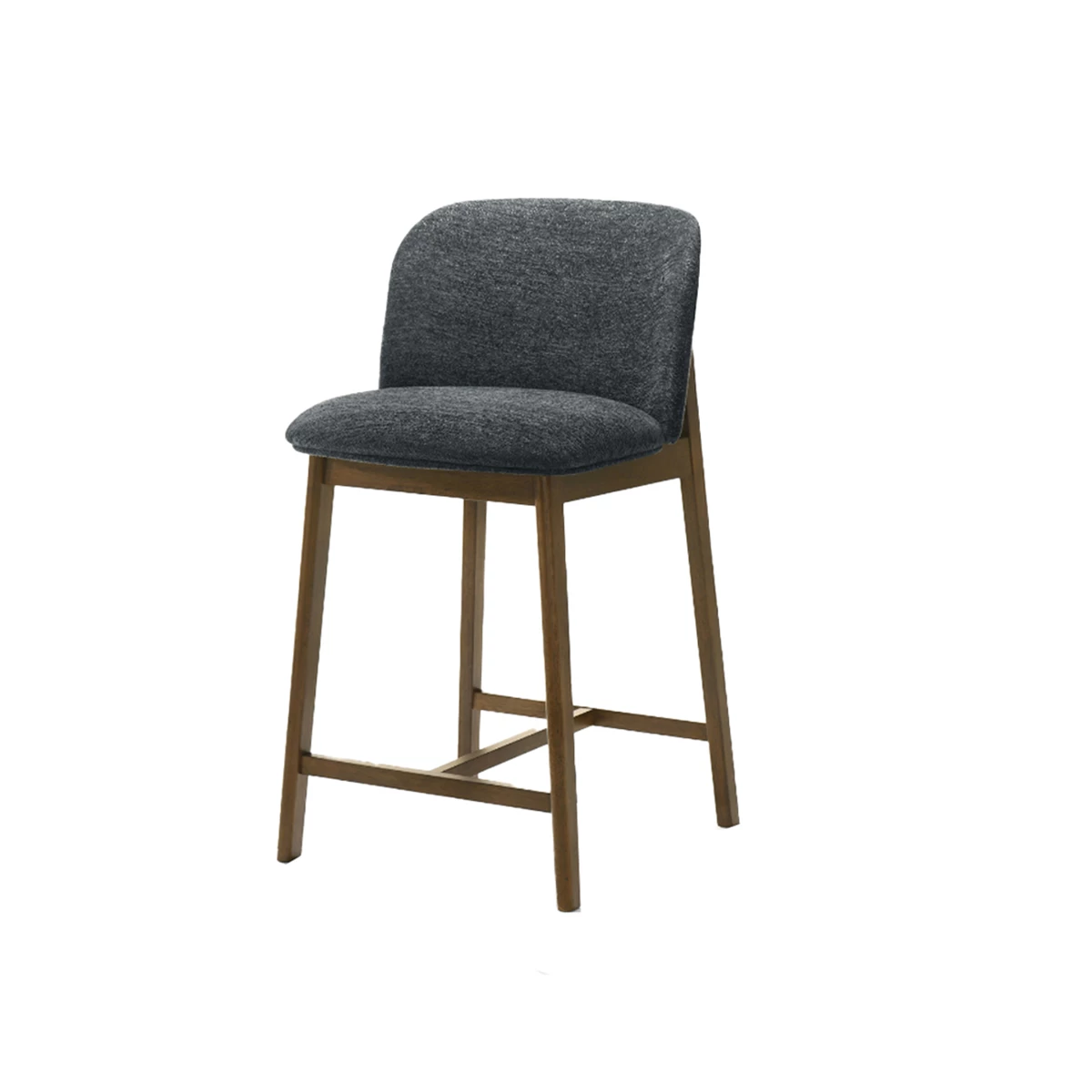 Walnut Barstool – Dark Grey & Walnut image 1