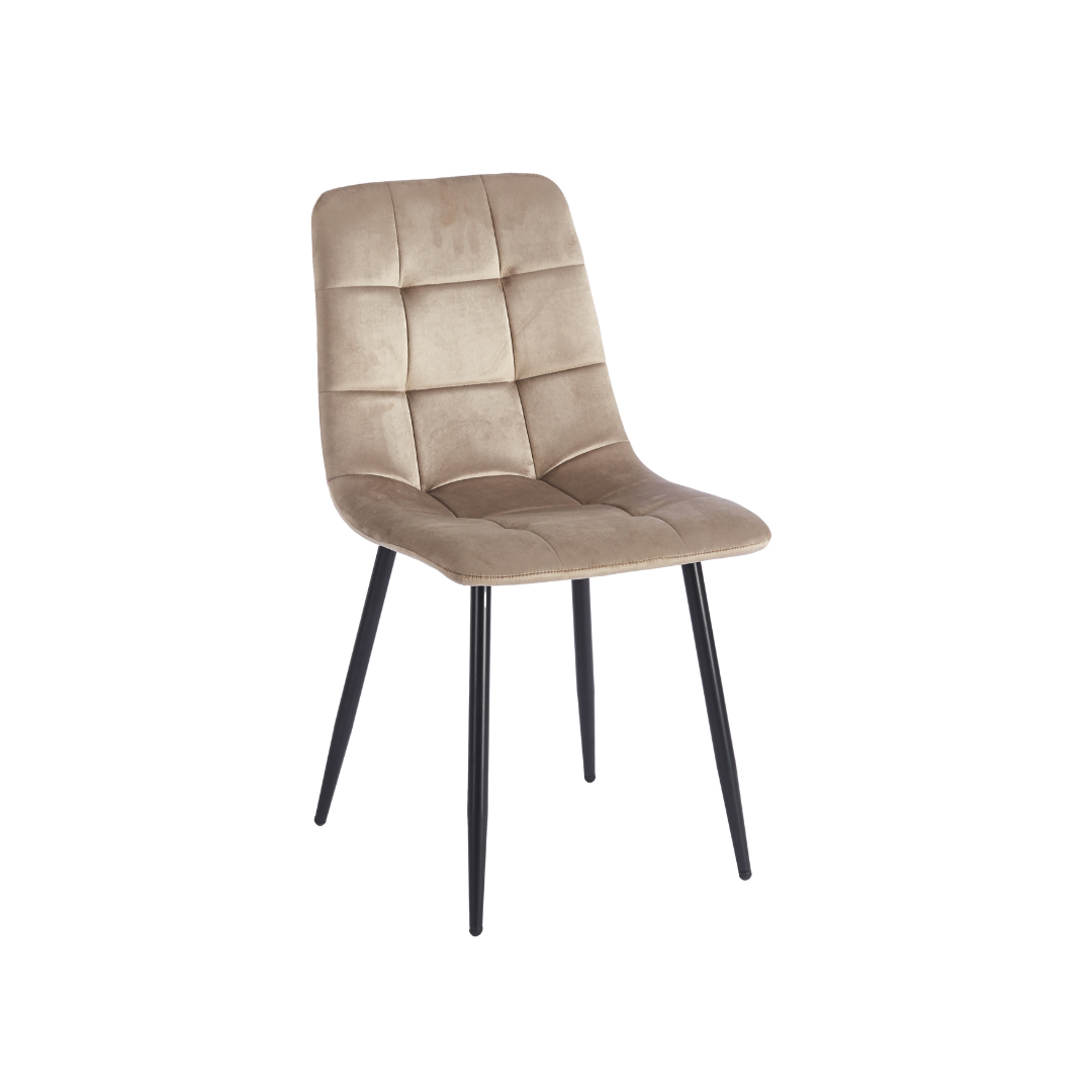 Dining Chair – Metal Legs - Brown