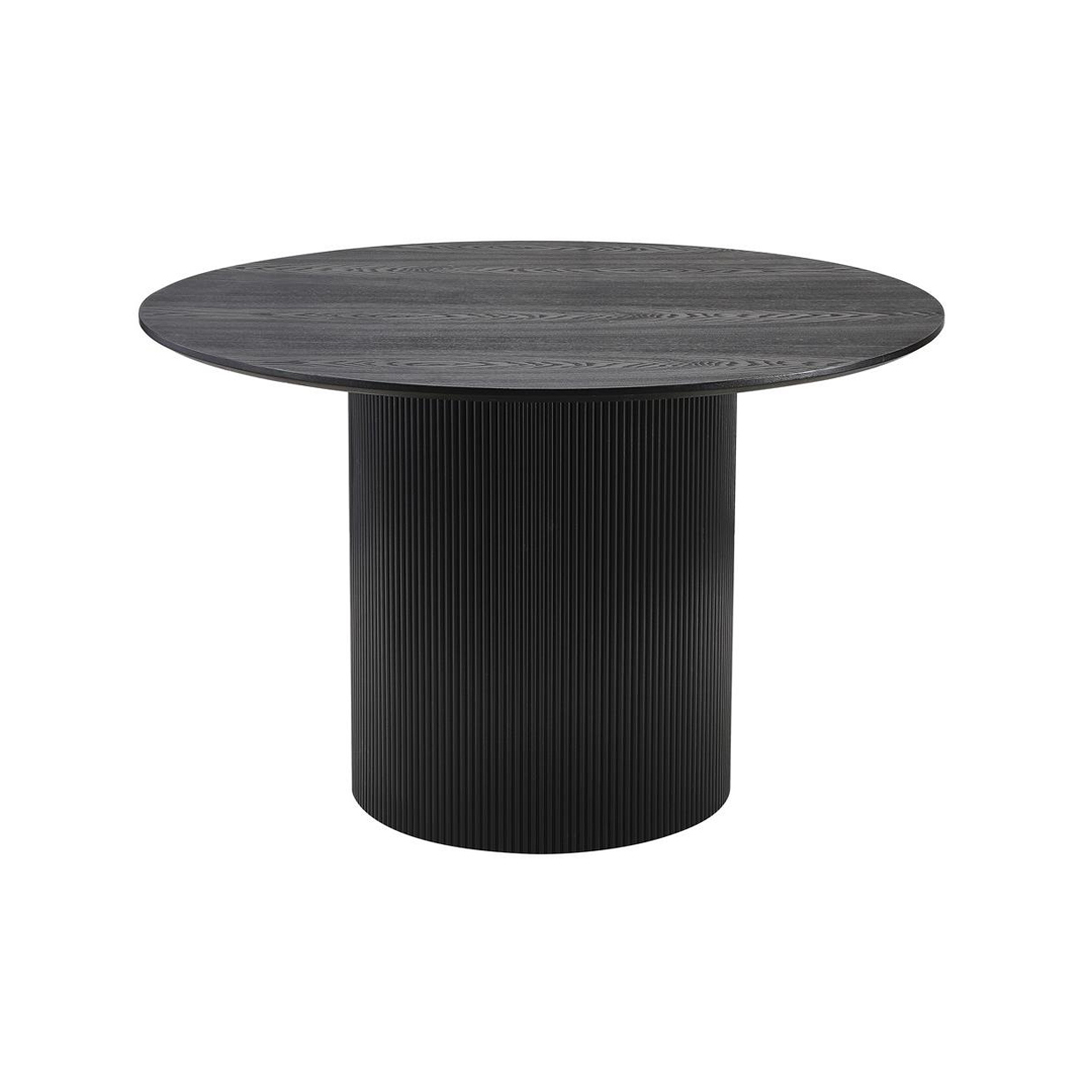 Round Black Matt Table  - 110 x 75 cm