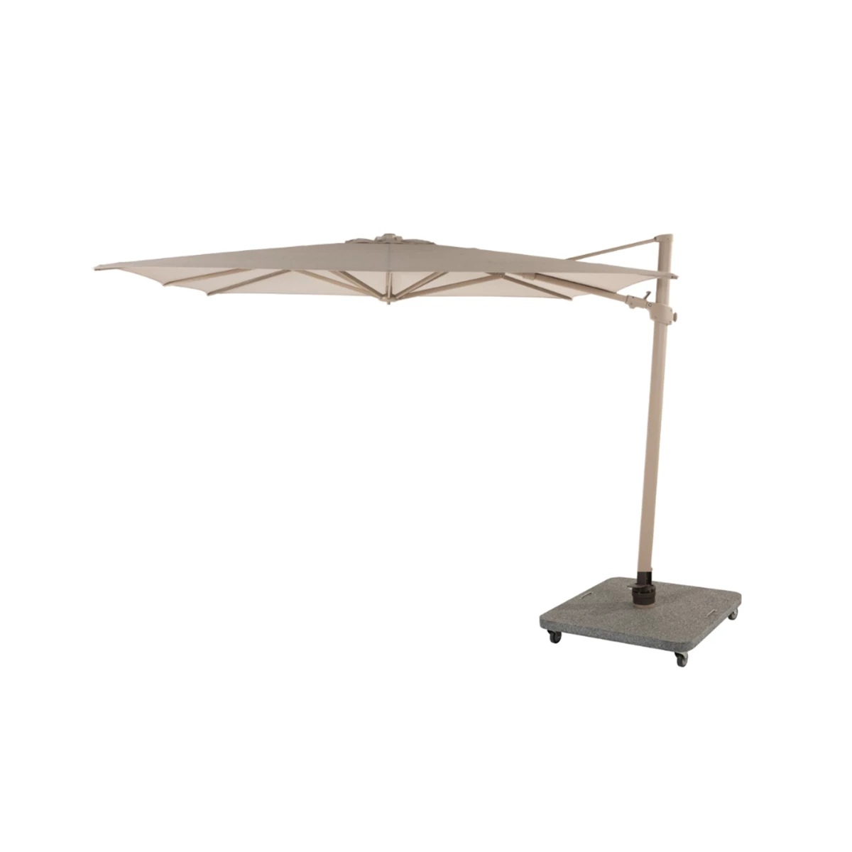 Premium Side Pole Umbrella 300x300cm – Latte frame Sand image 1
