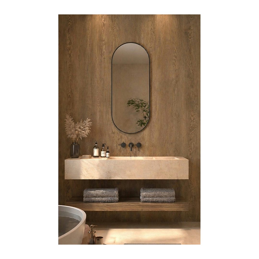 Rigid Interlocking SPC Wall Panel - Wood-Effect Dark Korfu
