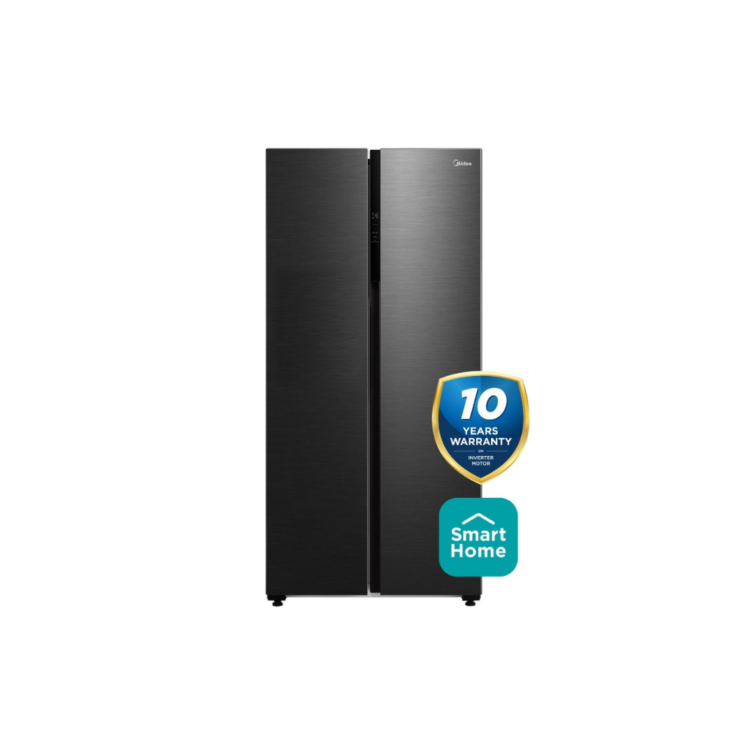 Midea American Style Fridge Freezer – Dark Inox 480L
