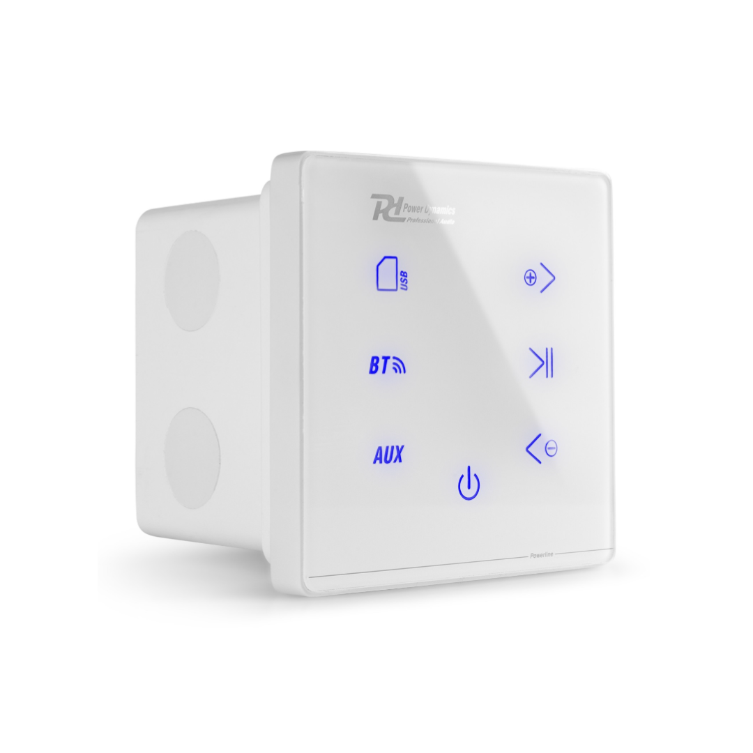 In-Wall Audio Amplifier BT – Glossy White