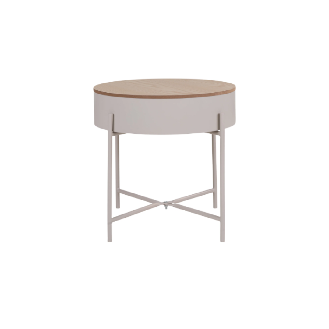 Side Table Sisco – Beige & Natural