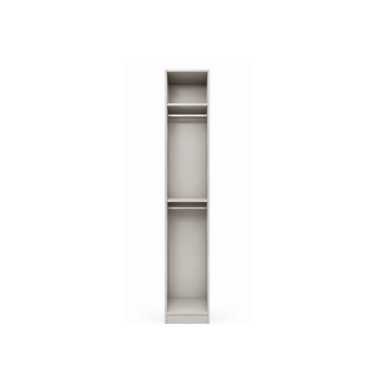 Wardrobe 40x240 – 2 Shelves & 2 Hanging Rails-Taupe image 1