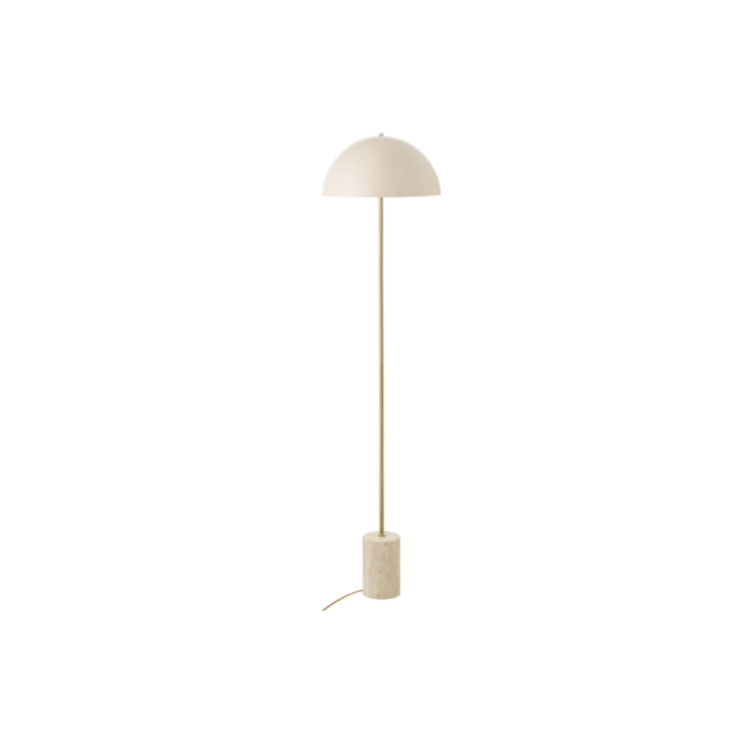 Floor Lamp – Beige, Marble & Metal,  Sheffield