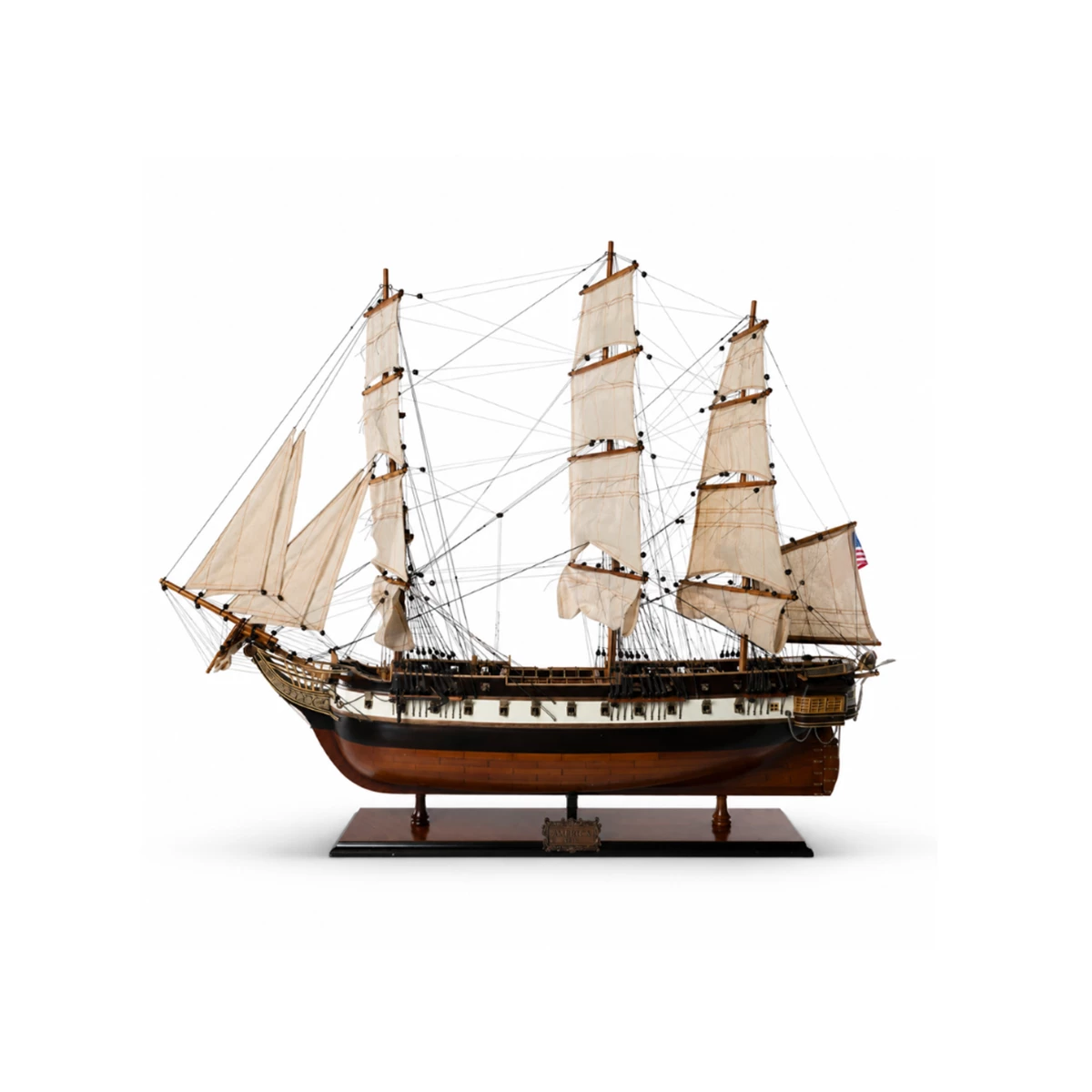 USS Constellation Model Ship - Wooden image 1