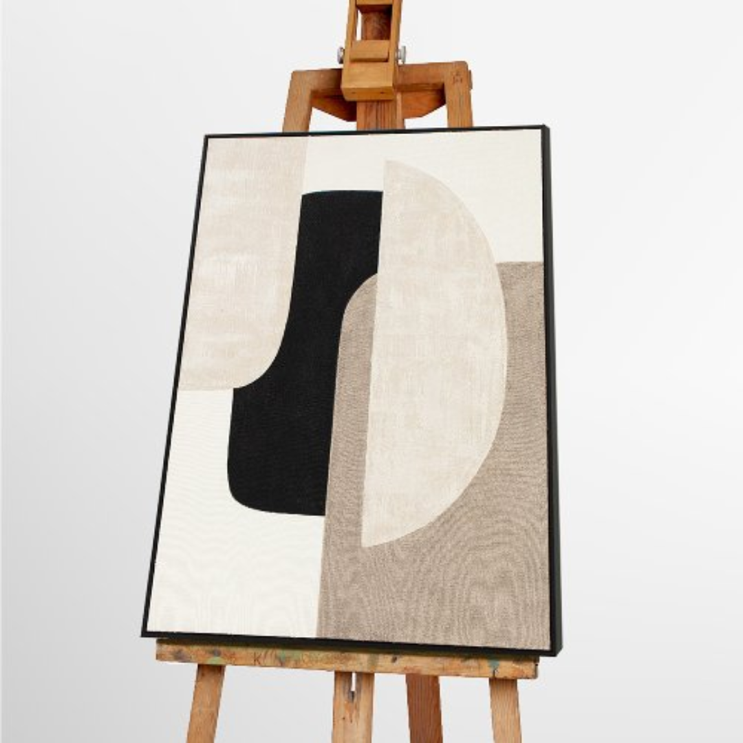 Shaping Hygge 2 Acrylic Painting Black Frame - 90x120 cm