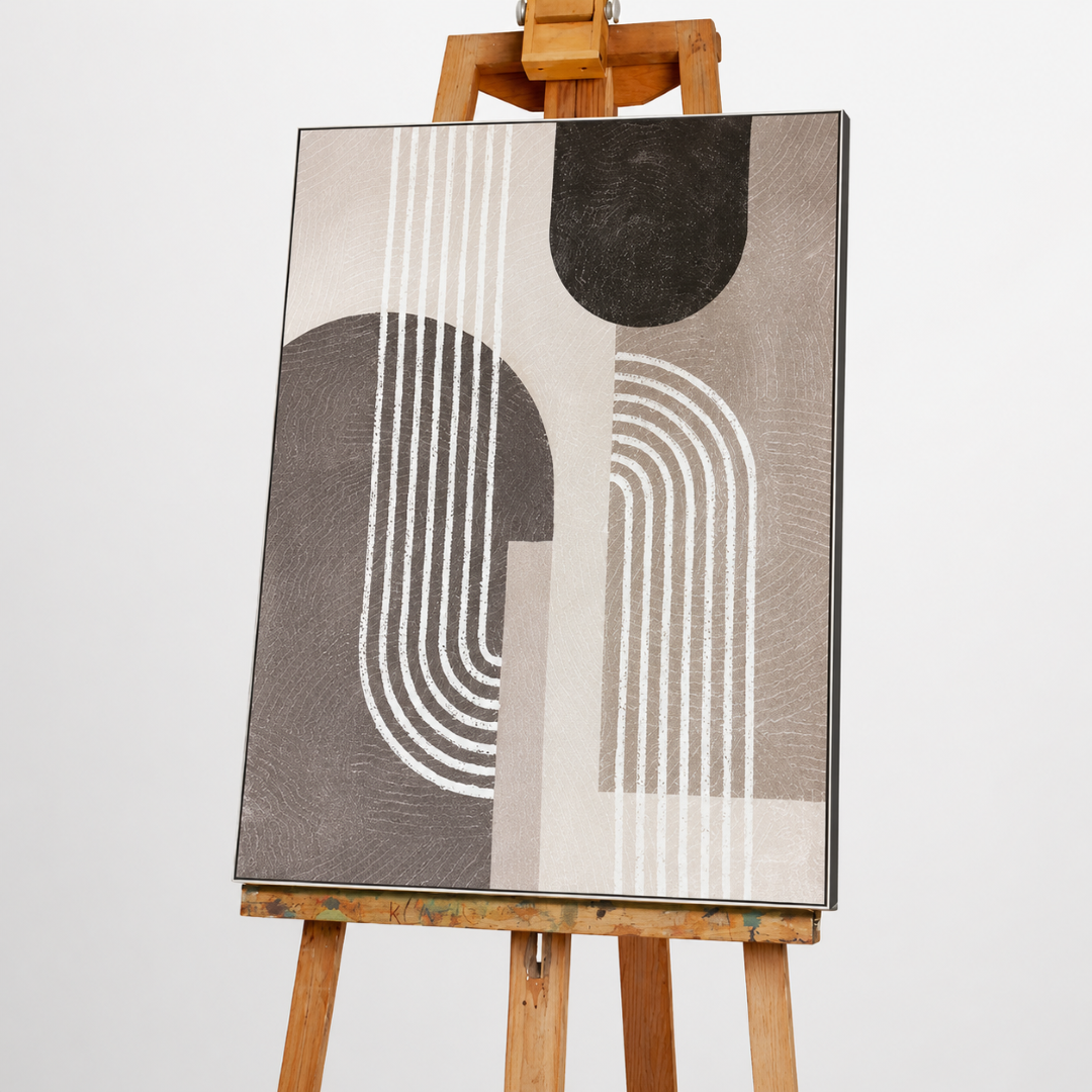 Grey Arches 1 Acrylic Painting - 90x120 cm