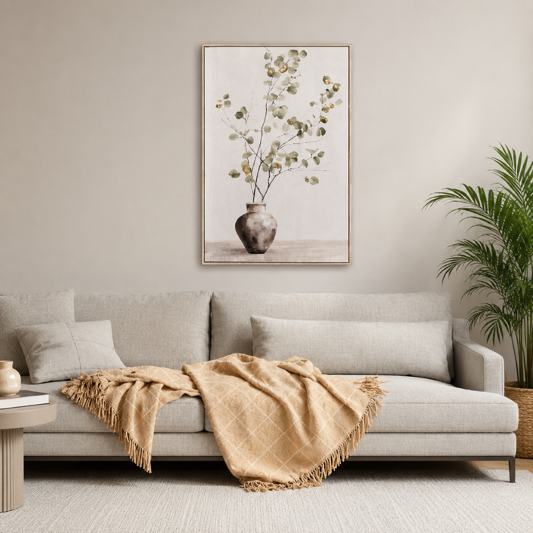 Soft Golden Green 1 Acrylic Painting – 60x90 cm