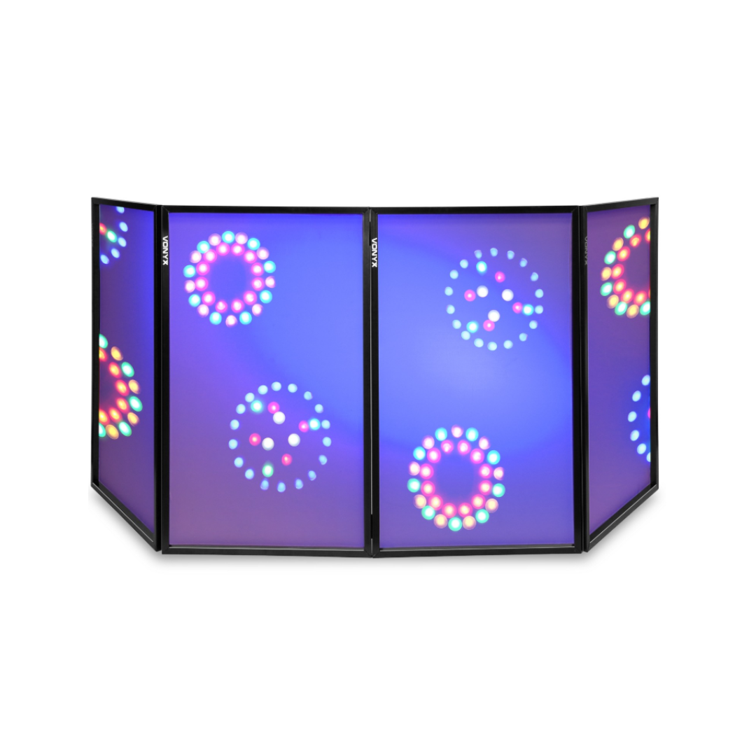 Foldable DJ screen 120 x 70 cm 4 Panels– White